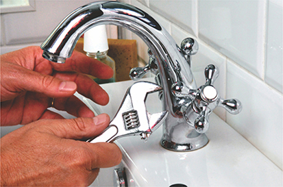 fixing basin tap