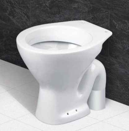 S trap toilet bowl